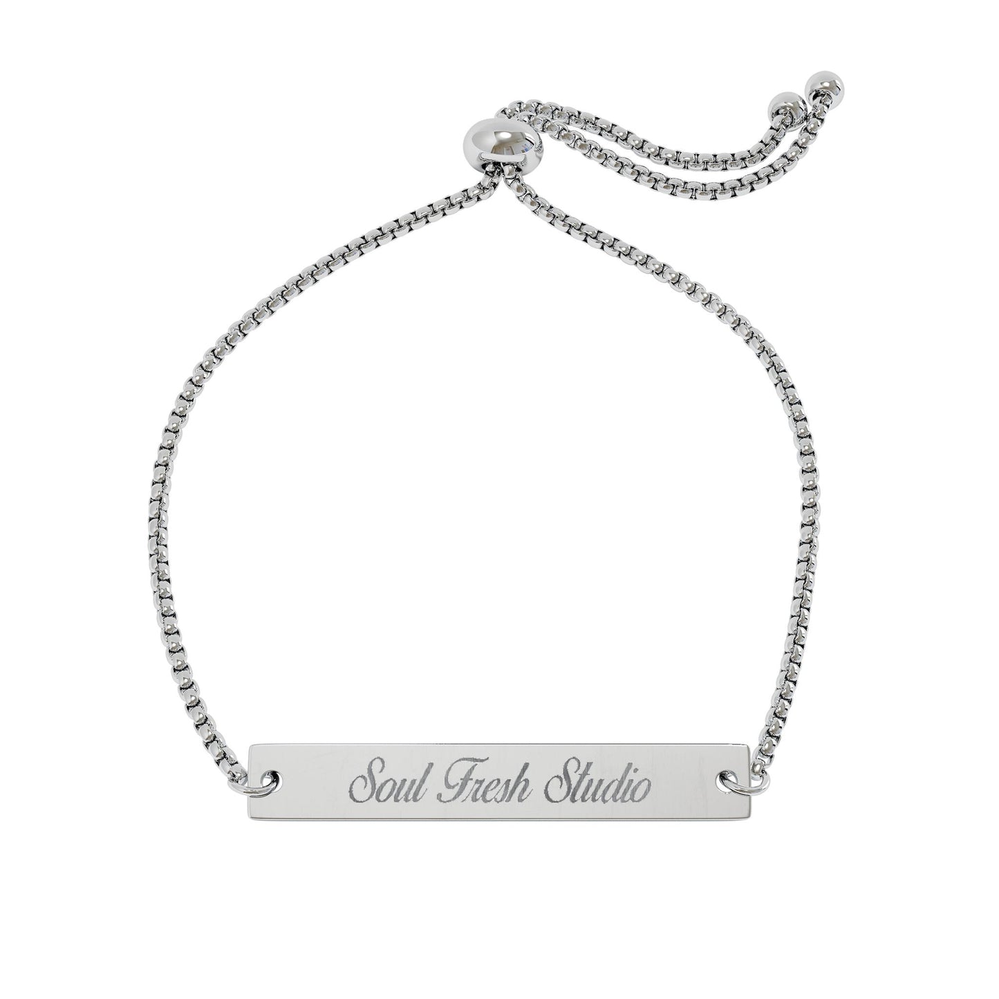 Adjustable Flat Bar Bracelet (Engraved)