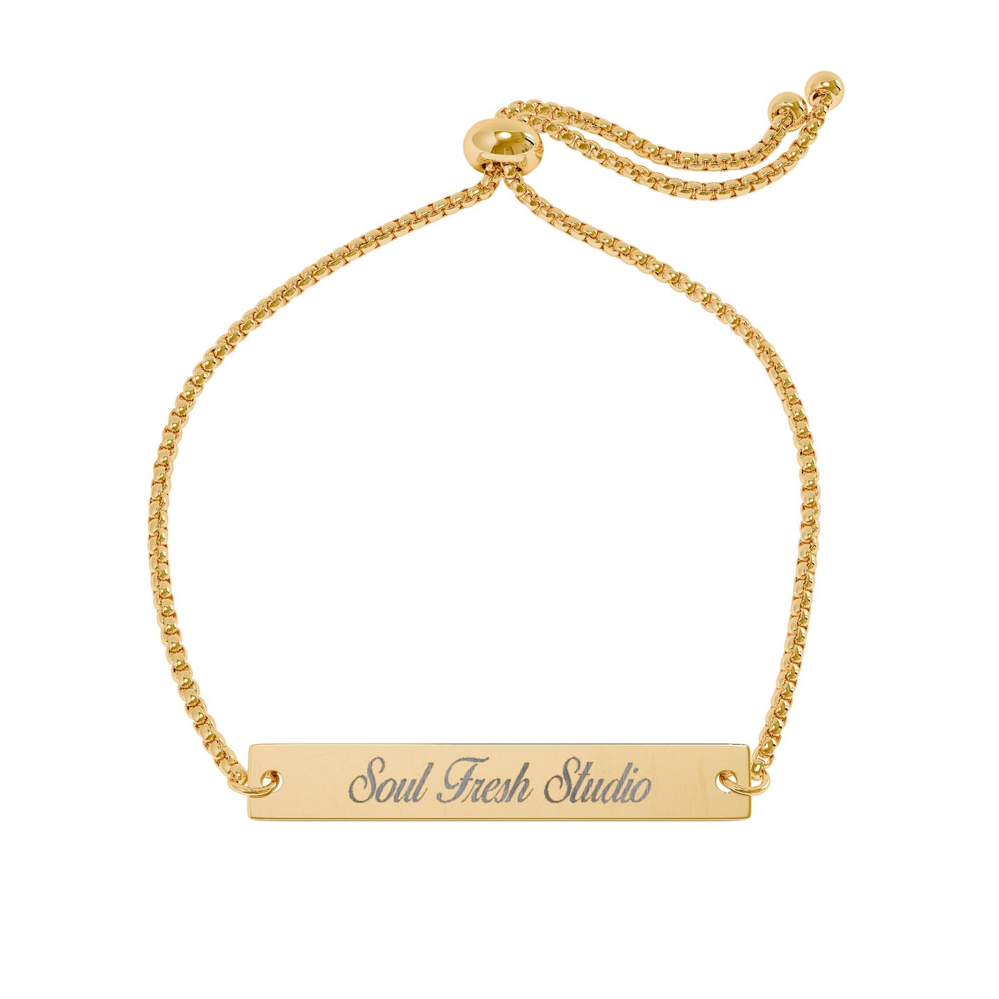 Adjustable Flat Bar Bracelet (Engraved)