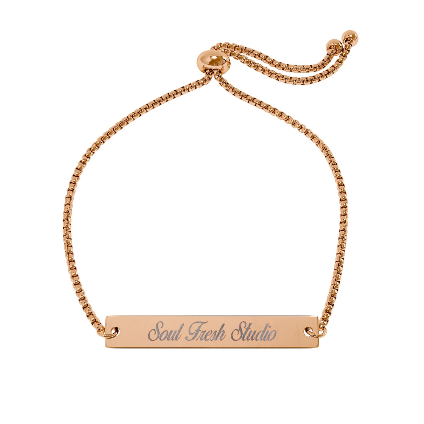 Adjustable Flat Bar Bracelet (Engraved)